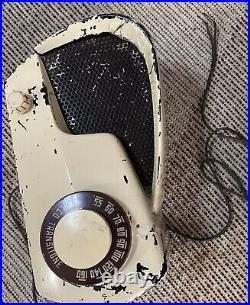 Vintage Antique 1940s Philco Transitone Boomerang Radio 49-501 (BROKEN COVER)
