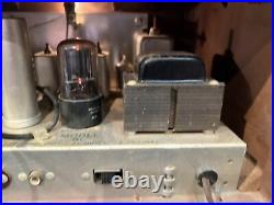 Vintage Antique Meissner Tube FM Radio Wood Cabinet Megacycles 8 C