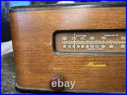 Vintage Antique Meissner Tube FM Radio Wood Cabinet Megacycles 8 C (#2)