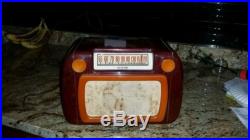 Vintage Antique Musicairi Radio MD16 red orange Catalin bakelite1930s