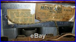 Vintage Antique Musicairi Radio MD16 red orange Catalin bakelite1930s