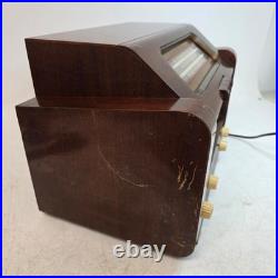 Vintage Antique PHILCO 48-475 TABLETOP Tube RADIO Wood Cabinet Working See Video