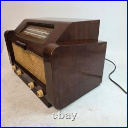Vintage Antique PHILCO 48-475 TABLETOP Tube RADIO Wood Cabinet Working See Video