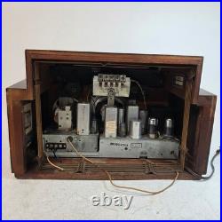 Vintage Antique PHILCO 48-475 TABLETOP Tube RADIO Wood Cabinet Working See Video