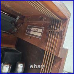 Vintage Antique PHILCO 48-475 TABLETOP Tube RADIO Wood Cabinet Working See Video