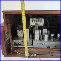 Vintage Antique PHILCO 48-475 TABLETOP Tube RADIO Wood Cabinet Working See Video