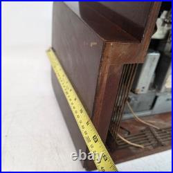 Vintage Antique PHILCO 48-475 TABLETOP Tube RADIO Wood Cabinet Working See Video
