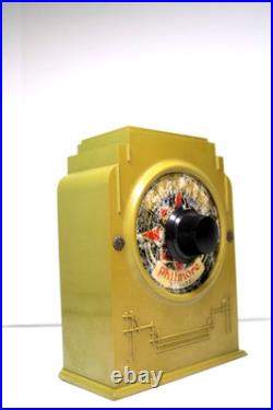 Vintage Antique Philmore Deluxe Rare Solid Green Bakelite Radio Receiver