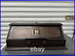 Vintage Antique Rca Radiola 25 Super Heterodyne Tube Radio & Loop Antenna