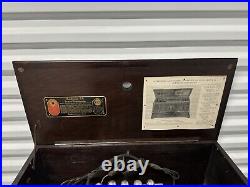 Vintage Antique Rca Radiola 25 Super Heterodyne Tube Radio & Loop Antenna
