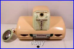 Vintage Antique Tube Dahlberg Solid Pink Coin-op Working Pillow Speaker Radio