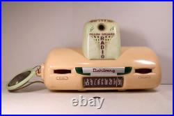 Vintage Antique Tube Dahlberg Solid Pink Coin-op Working Pillow Speaker Radio