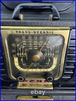 Vintage Antique Zenith TransOceanic Tube Radio 1940s Chassis 5G40 Works LOOK