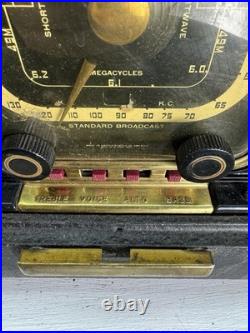Vintage Antique Zenith TransOceanic Tube Radio 1940s Chassis 5G40 Works LOOK
