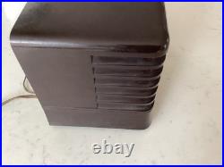 Vintage Art Deco 1939 Emerson CG-268 AM/SW Mottled Brown Large Tube Radio