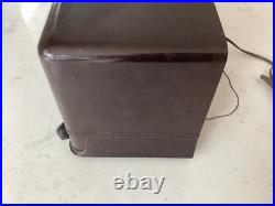 Vintage Art Deco 1939 Emerson CG-268 AM/SW Mottled Brown Large Tube Radio