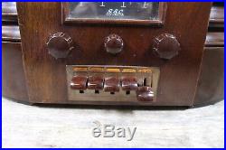 Vintage Art Deco 1940's GEC Model B. C 4750 Large Wooden Cased Valve Tube Radio