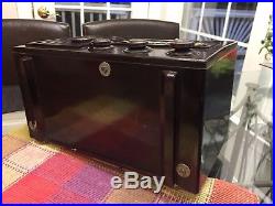 Vintage Art Deco 1950s EMERSON Model 659 AM/FM Bakelite Tabletop 8-Tube Radio