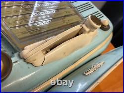 Vintage Art Deco Baby Blue Excelsior SNR52 French Tabletop Tube Radio