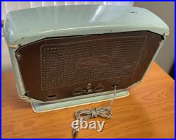 Vintage Art Deco Baby Blue Excelsior SNR52 French Tabletop Tube Radio