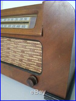 Vintage Art Deco Philco Tube Radio with Wooden Case Model #42-321 & Orginal Box