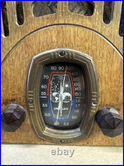 Vintage Art Deco Tombstone Crosley Model 515 Electric Tube Radio Wood Case USA Vintage Art Deco Tombstone Crosley Model 515 Electric Tube Radio Wood Case USA