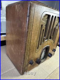 Vintage Art Deco Tombstone Crosley Model 515 Electric Tube Radio Wood Case USA Vintage Art Deco Tombstone Crosley Model 515 Electric Tube Radio Wood Case USA