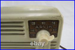 Vintage Arvin Midget Tube AM Radio Model 444 / 444A with Backplate Rare