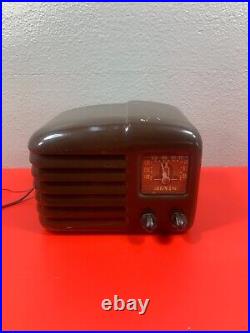 Vintage Arvin Tube Radio Metal Case 502 Midget AM Tested Working Rare Antique