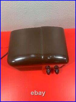 Vintage Arvin Tube Radio Metal Case 502 Midget AM Tested Working Rare Antique