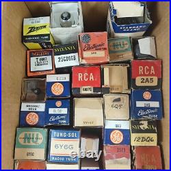 Vintage Assorted Radio Tubes Lot GE RCA Zenith Sylvania Electronics Vintage Assorted Radio Tubes Lot GE RCA Zenith Sylvania Electronics