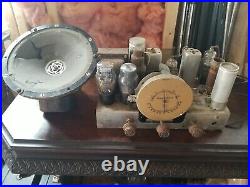 Vintage Atwater Kent Model 225 Tombstone Radio Chassis & Speaker Restored