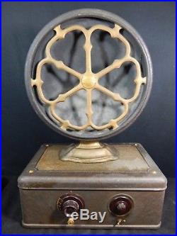 Vintage Atwater Kent Model 37 Tube Radio & Speaker Type E Serial #972821