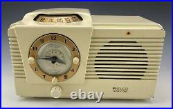 Vintage Bakelite Philco Model 50-527 Transitone Cream White AM Tube Radio Works