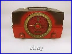 Vintage Bakelite Zenith Tube Radio Mid Century Atomic Retro 1944 WWII K725