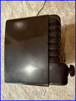 Vintage, Beautiful GE Tube Radio Brown Art Deco 1940s Working