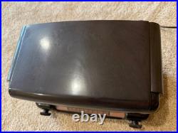Vintage, Beautiful GE Tube Radio Brown Art Deco 1940s Working