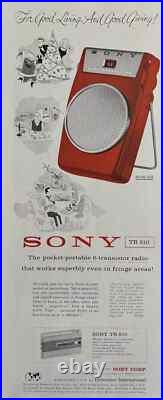 Vintage Beautiful Rare 1958 Sony TR-610 Six Transistor Handheld AM Radio Japan