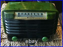 Vintage Bendix 526C Green Swirl Catalin Radio Polished, Restored, and Working