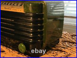 Vintage Bendix 526C Green Swirl Catalin Radio Polished, Restored, and Working