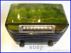 Vintage Bendix 526C Green Swirl Catalin Tube Radio