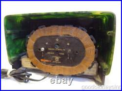 Vintage Bendix 526C Green Swirl Catalin Tube Radio