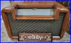 Vintage Bendix Aviation Wood Tabletop Radio 0636C Partially Restored