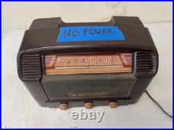 Vintage Bendix Tube Radio 1940s Bakelite AM Radio Model 526C No Power