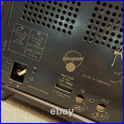 Vintage Blaupunkt Madrid De Luxe Typ 20810 Tube Radio Parts Or Repair Germany