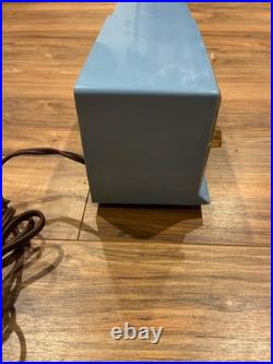 Vintage Blue Motorola Model 57CD Tube AM Radio Clock Retro MCM Works RARE Nice