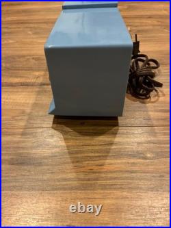 Vintage Blue Motorola Model 57CD Tube AM Radio Clock Retro MCM Works RARE Nice