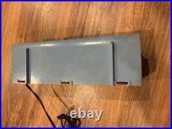 Vintage Blue Motorola Model 57CD Tube AM Radio Clock Retro MCM Works RARE Nice