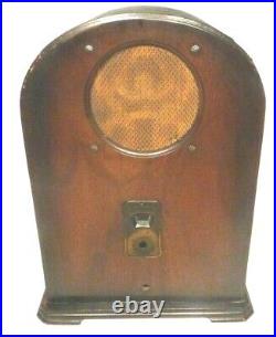 Vintage CENTURY CATHEDRAL RADIO WOOD SHELL. & FACEPLATE 15 X 12 X 8 & 1/2