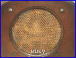 Vintage CENTURY CATHEDRAL RADIO WOOD SHELL. & FACEPLATE 15 X 12 X 8 & 1/2